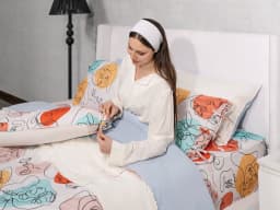 ست کاور‌دار ملحفه دونفره مدل رخسار برند آکو ۱۶۰ × ۲۰۰ - تصویر 1