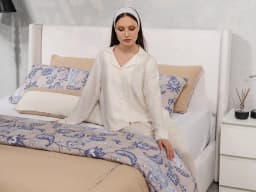 ست کاور‌دار ملحفه دونفره مدل چمانه برند آکو ۱۶۰ × ۲۰۰ - تصویر 5